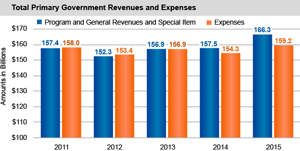 Total Primary Government Revenues and Expenses