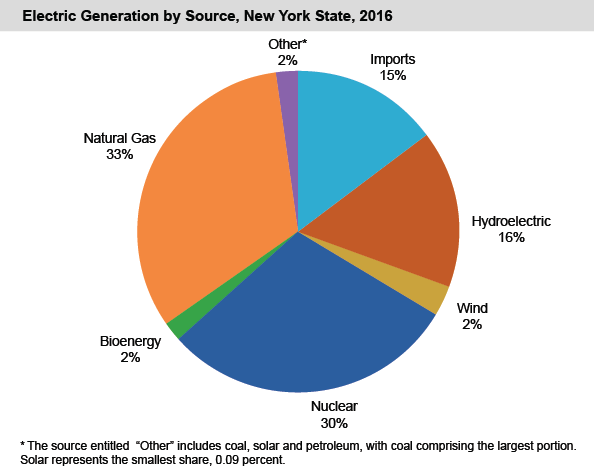 Electric Generation by Source, New York State, 2016