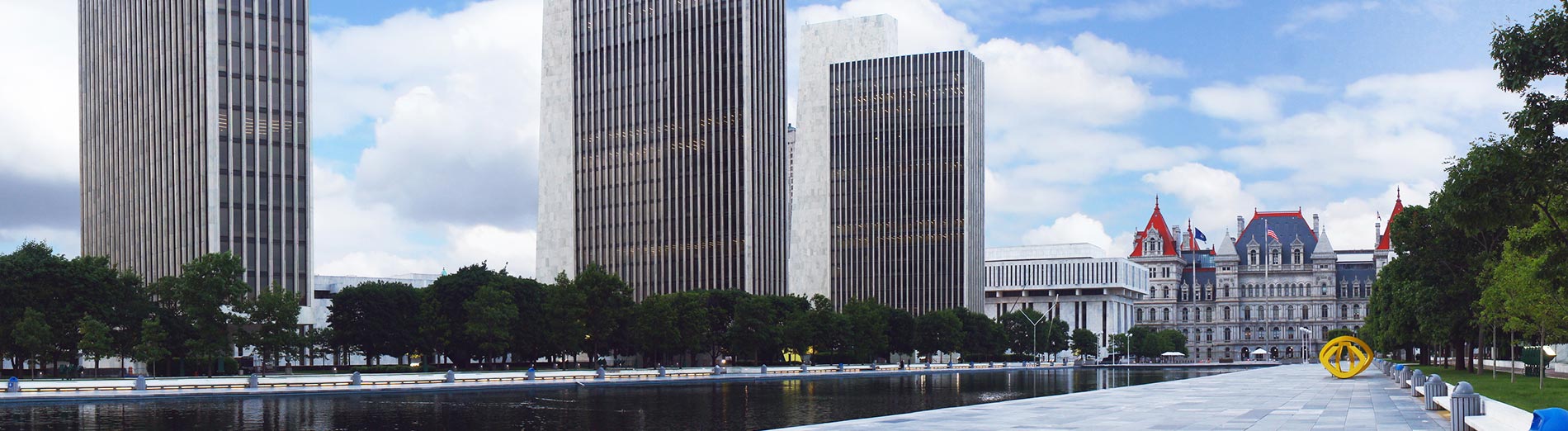 A view of the Empire State Plaza