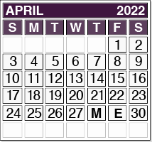 April 2022 Pension Payment Calendar