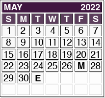 May 2022 Pension Payment Calendar