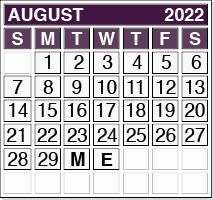 August 2022 Pension Payment Calendar
