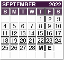 September 2022 Pension Payment Calendar