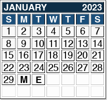 January 2023 Pension Payment Calendar