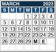 March 2023 Pension Payment Calendar