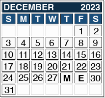 December 2023 Pension Payment Calendar