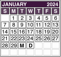 January 2024 Pension Payment Calendar