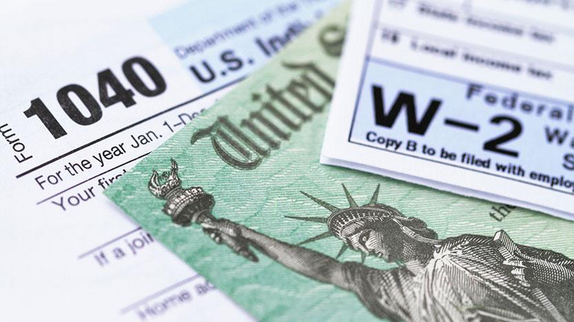 1040 and W-2 tax forms
