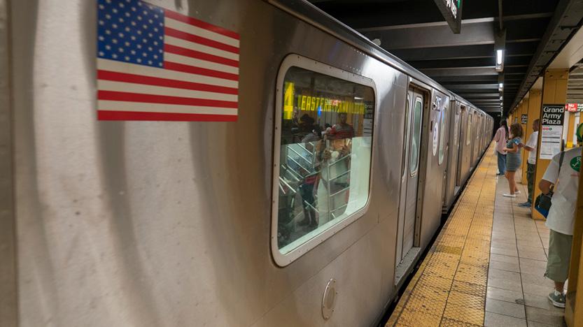 An MTA subway platform.